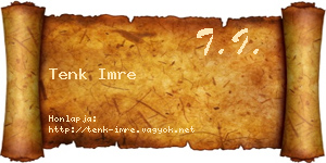Tenk Imre névjegykártya